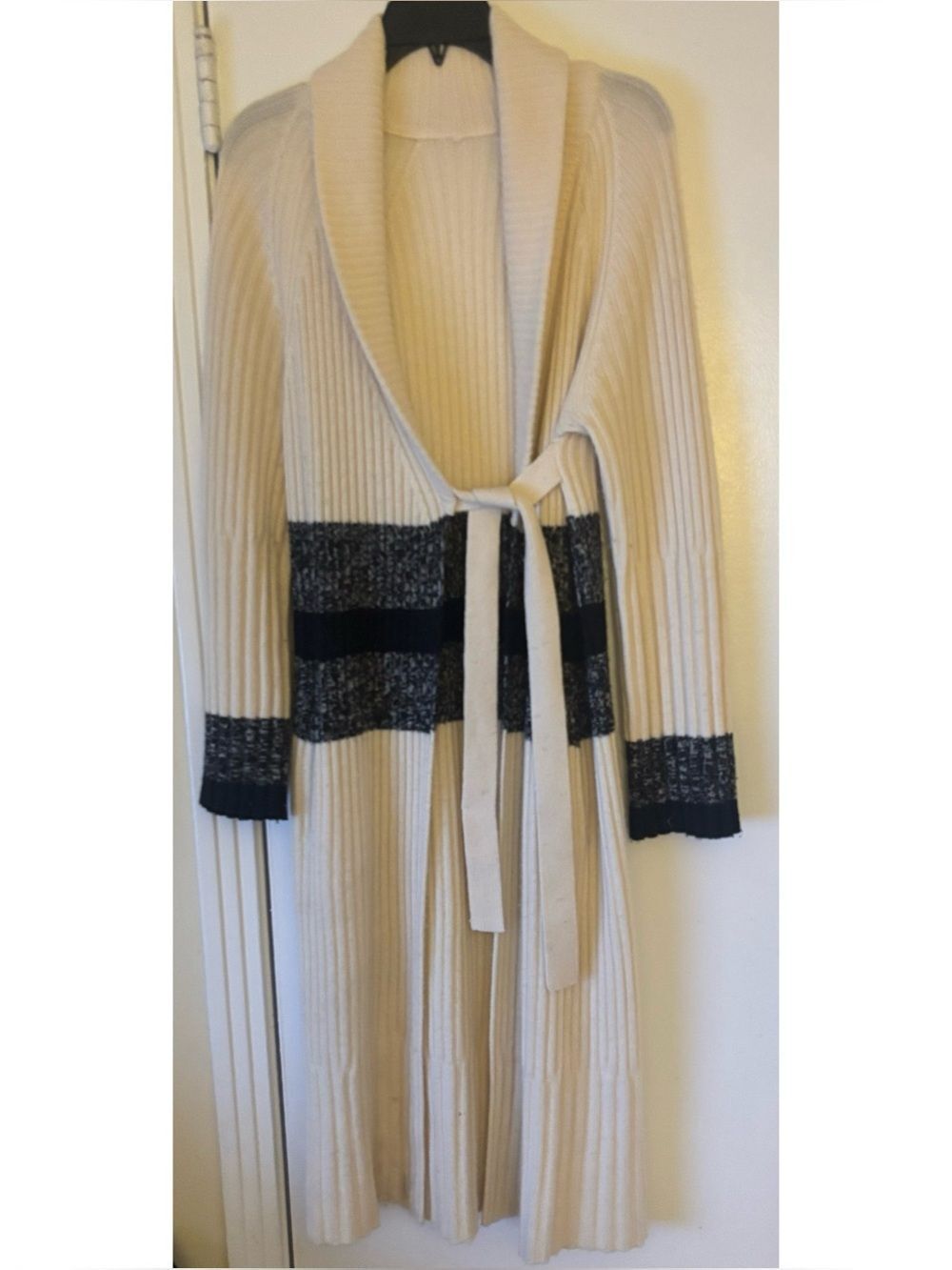 Chloé Striped Ribbed Cashmere Cardigan Size S/ M ~ No original Tag - Picture 3 of 7
